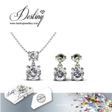 Destino joyería cristal de Swarovski Superior conjunto de colgante y pendientes